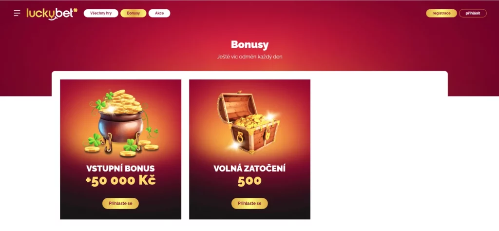 Bonusy v Kasinu LuckyBet