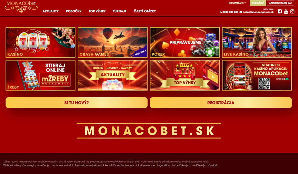 Monacobet online kasína