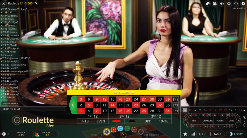 Live ruleta