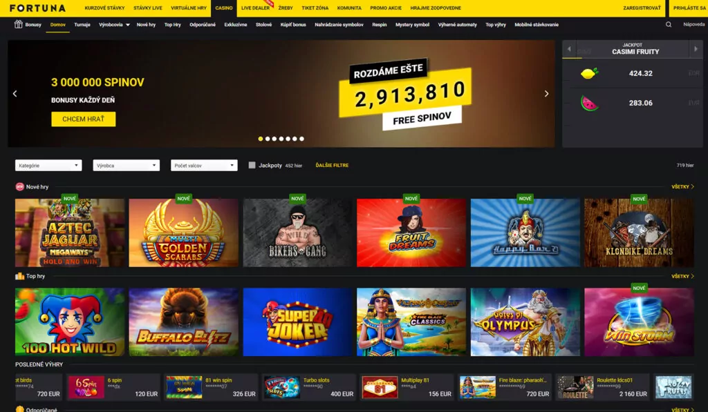 Fortuna online kasína