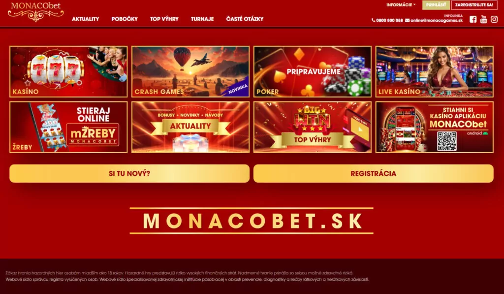 Monacobet online kasína